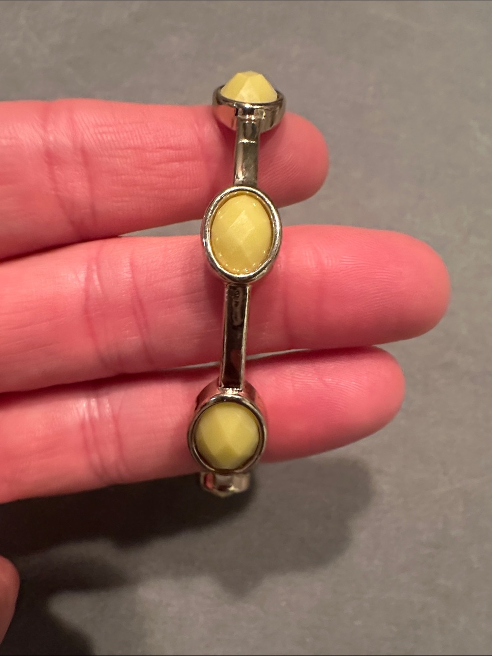 Chartreuse Stone Bangle Bracelet